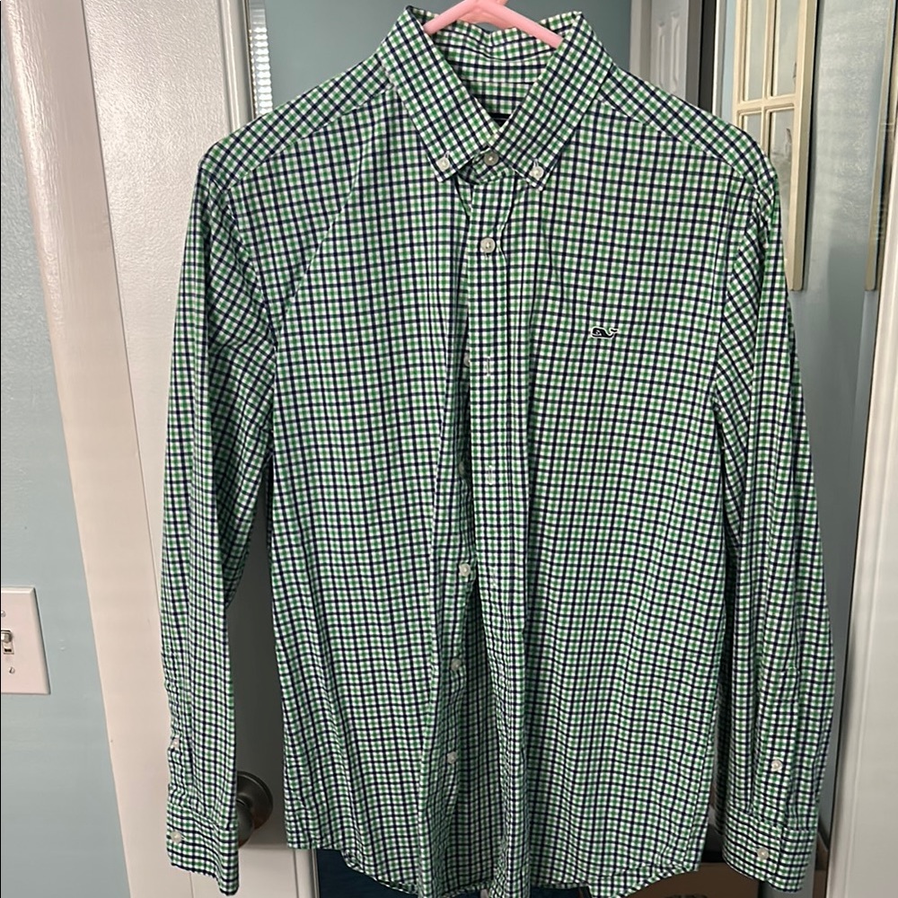 Vineyard Vines Green Casual Button Down Shirt